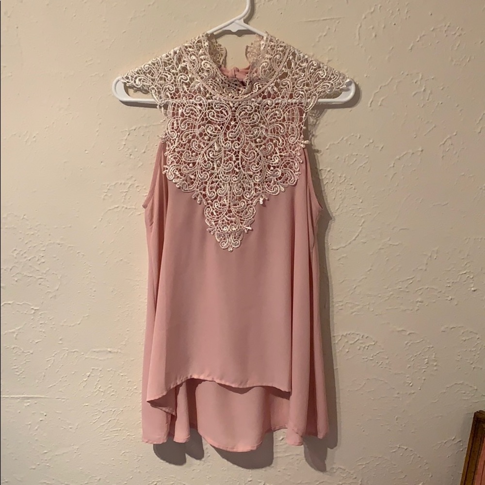 Lace Sleeveless Blouse